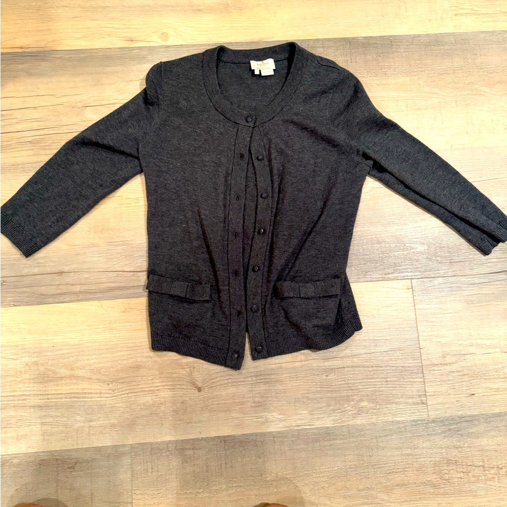 Kate Spade grey wool/cashmere blend cardigan.  Excellent condition. Size small
